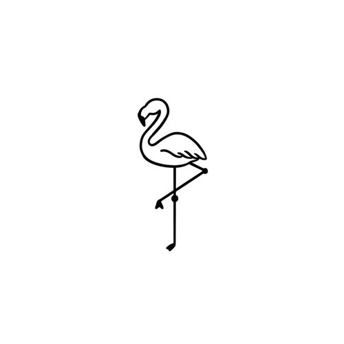 Fenicottero rosa minimalista
