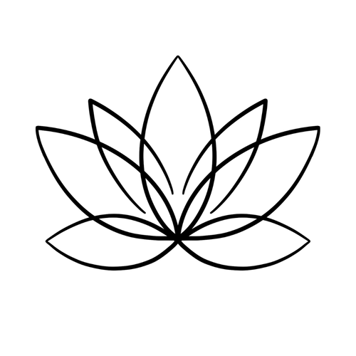 Tatouage lotus dessin minimaliste