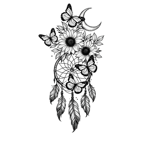 Acchiappasogni a forma di girasole