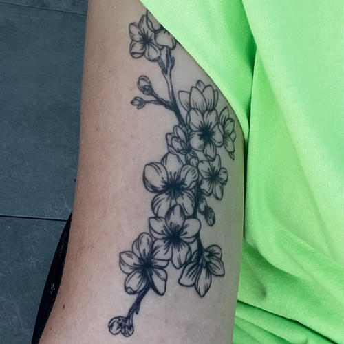 Tatuaggio fiori di ciliegio