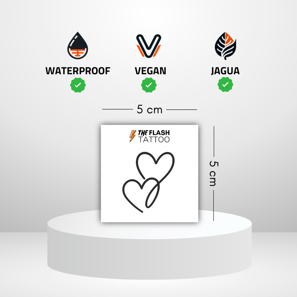 Tatouage temporaire coeur minimaliste