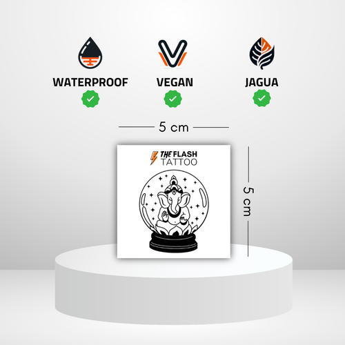 Tatouage ephemere ganesh réaliste et longue durée