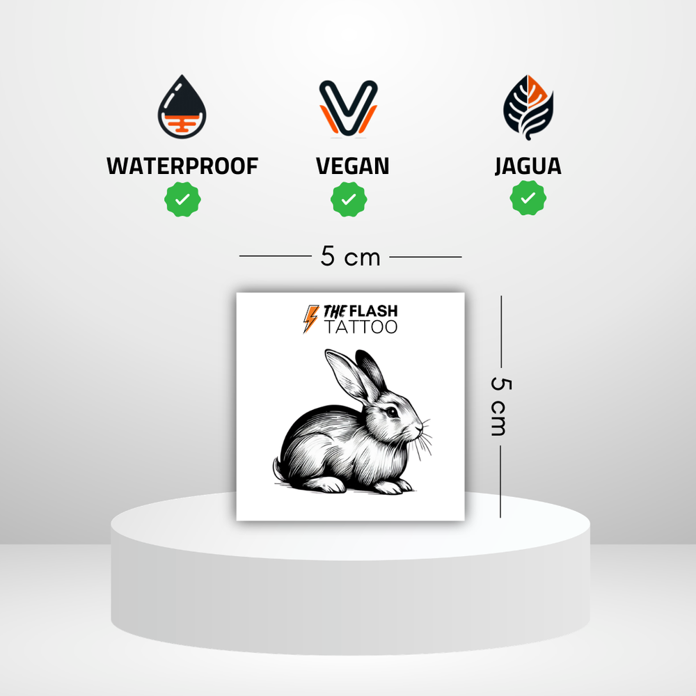Tatouage ephemere lapin 