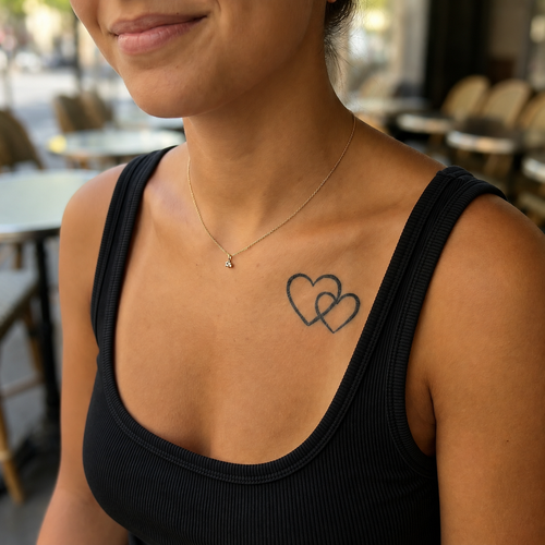 Tatuaggio cuore contorno