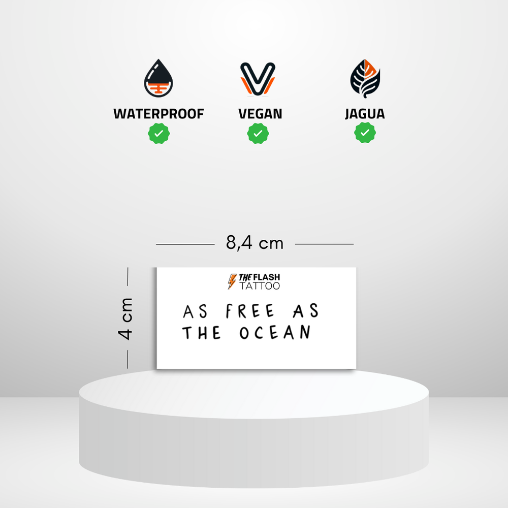 Tatouage citation calligraphie liberté