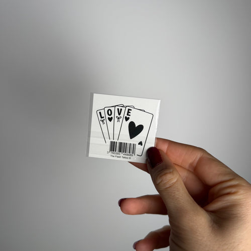 Tatouage ephemere cartes à jouer